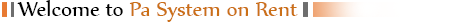 welcome to pasystem